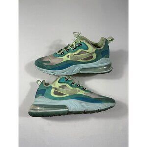 Nike Air Max 270 React Shoes Mens Size 9 Green Teal Running Sneakers AO4971-301